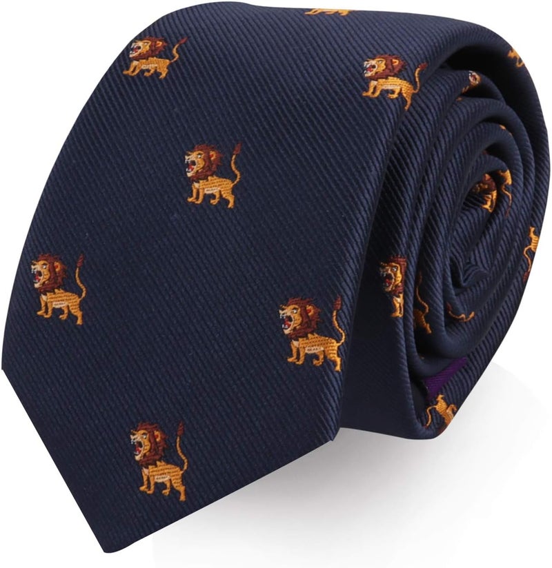 AUSCUFFLINKS Animal Ties | Woven Skinny Neckties | Groomsmen Wedding Ties | Work Ties for Him - Image 1