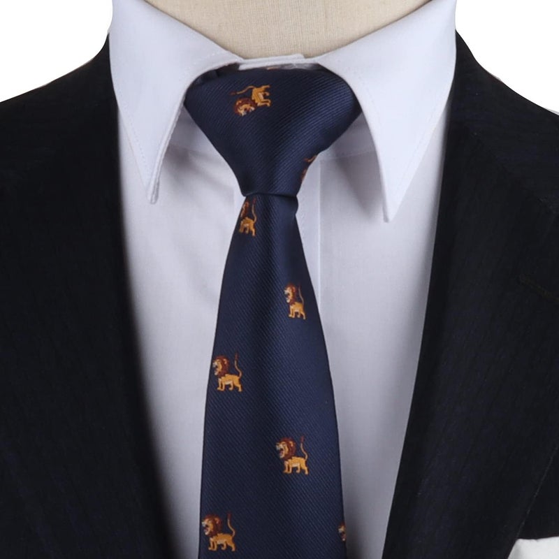 AUSCUFFLINKS Animal Ties | Woven Skinny Neckties | Groomsmen Wedding Ties | Work Ties for Him - Image 2