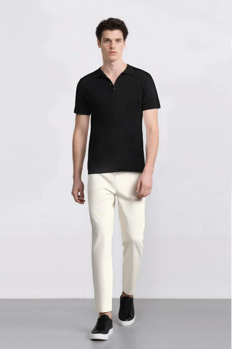 ديفاكتو Loose Comfortable Fit Wide Leg Cotton Trousers