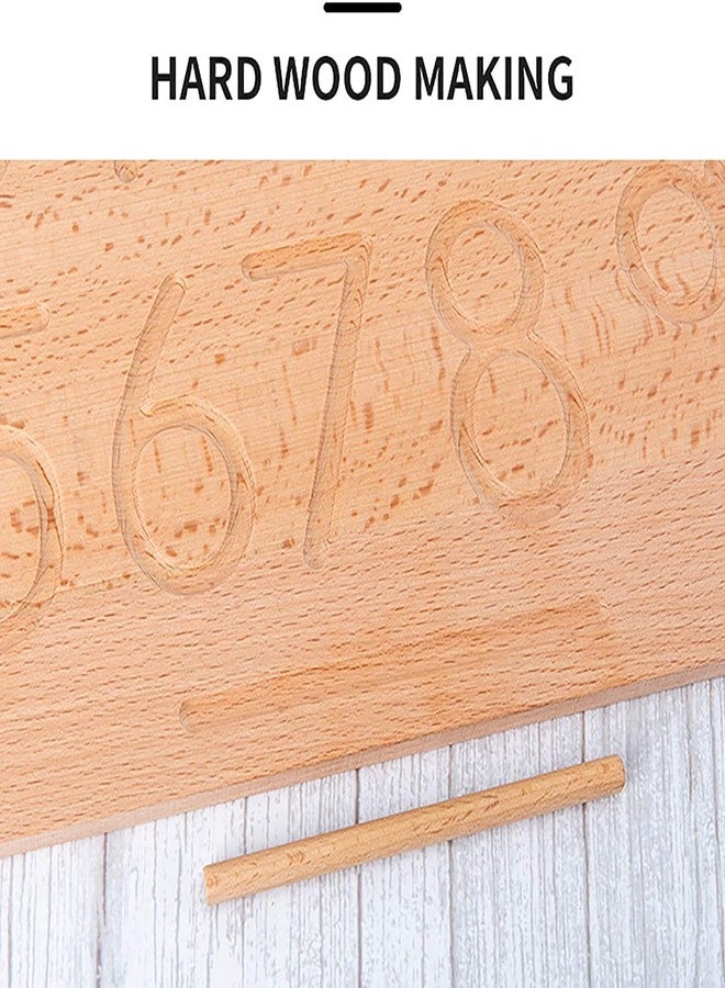 Bhudhar Little Genius Wooden Numbers 0-9 Puzzle.Early Math Learning Toy for Toddlers and Kids | Brown - Image 3