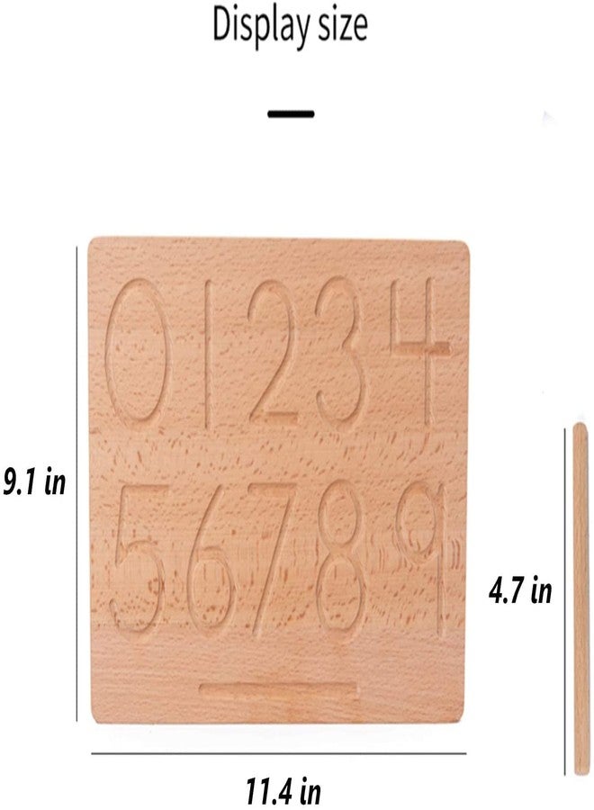 Bhudhar Little Genius Wooden Numbers 0-9 Puzzle.Early Math Learning Toy for Toddlers and Kids | Brown - Image 2