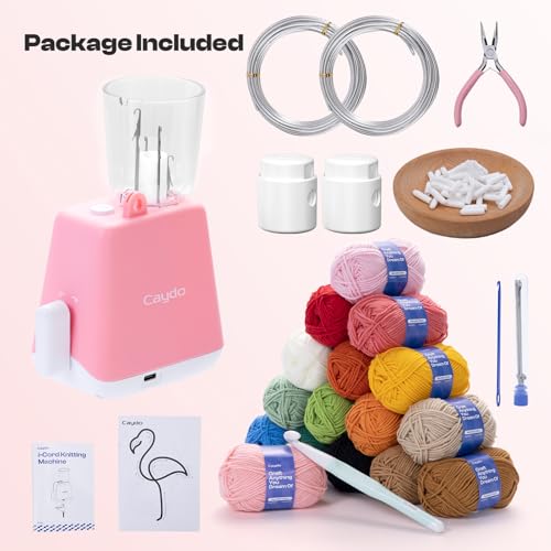 Caydo iCord Maker Kit for Beginners, 92pcs i-Cord Knitting Set for DIY Handicrafts Making, Quickly Knitting iCord with i Cord Knitting Machine Create Pretty Crafts, Ideal Present for Knitting Lovers - Image 4