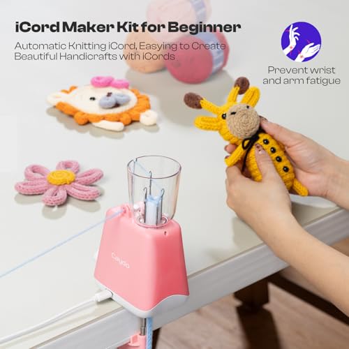 Caydo iCord Maker Kit for Beginners, 92pcs i-Cord Knitting Set for DIY Handicrafts Making, Quickly Knitting iCord with i Cord Knitting Machine Create Pretty Crafts, Ideal Present for Knitting Lovers - Image 2