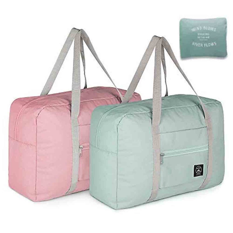 PUPOPIK For Spirit Airlines Personal Item Bag 2 Pack Travel Duffle Bag, Weekender Bags Underseat Carry-on Luggage for Women and Girls - Image 1
