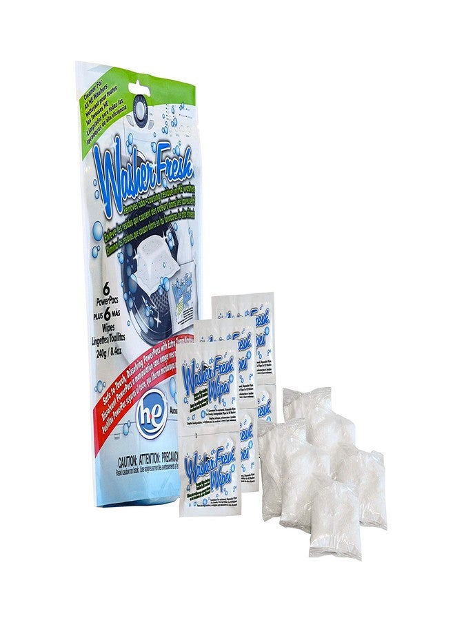 WasherFresh 80408، عبوة من 6 أكياس و6 مناديل مبللة - Image 1