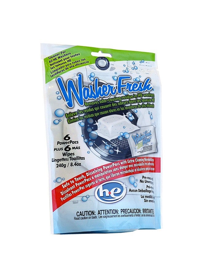 WasherFresh 80408، عبوة من 6 أكياس و6 مناديل مبللة - Image 2