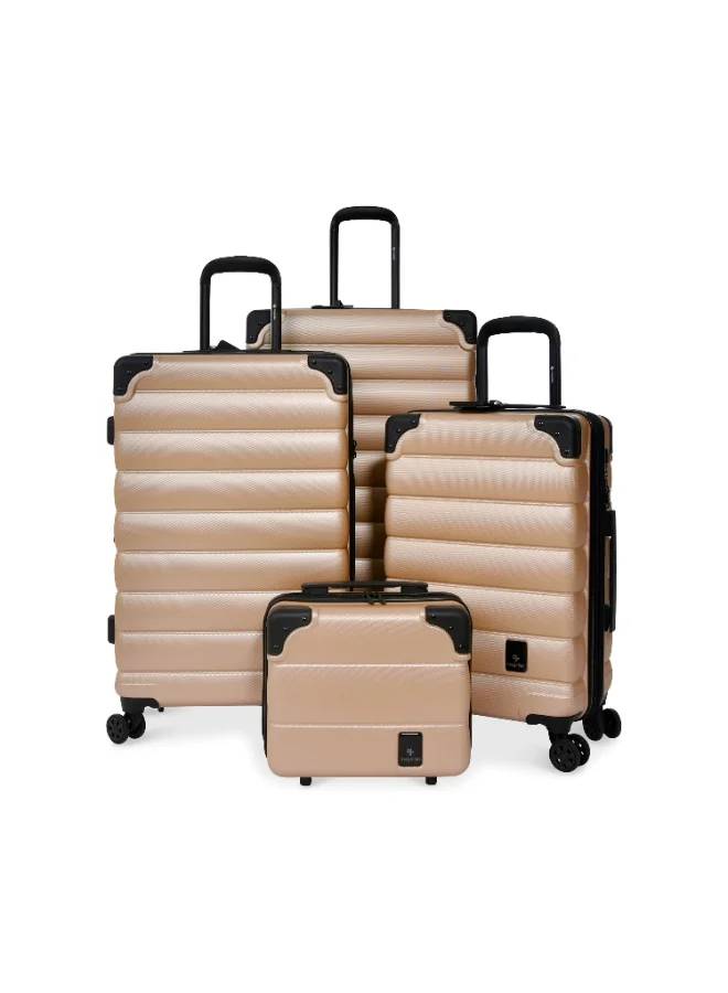 Magellan Magellan ABS Trolley 4 Piece Luggage Set HK093-4P Expandable Hard Shell Suitcase Set 12 20 24 28 Inch with TSA Lock & 4 Double Spinner Wheels