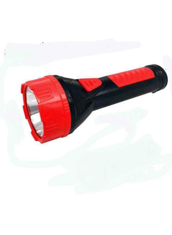 Led Flashlight Rechargeable Strong Light Mini Plastic Home Lighting Small Fire Emergency Outdoor Camping Wholesale-Color:Large 22cm (8909)  - Image 1