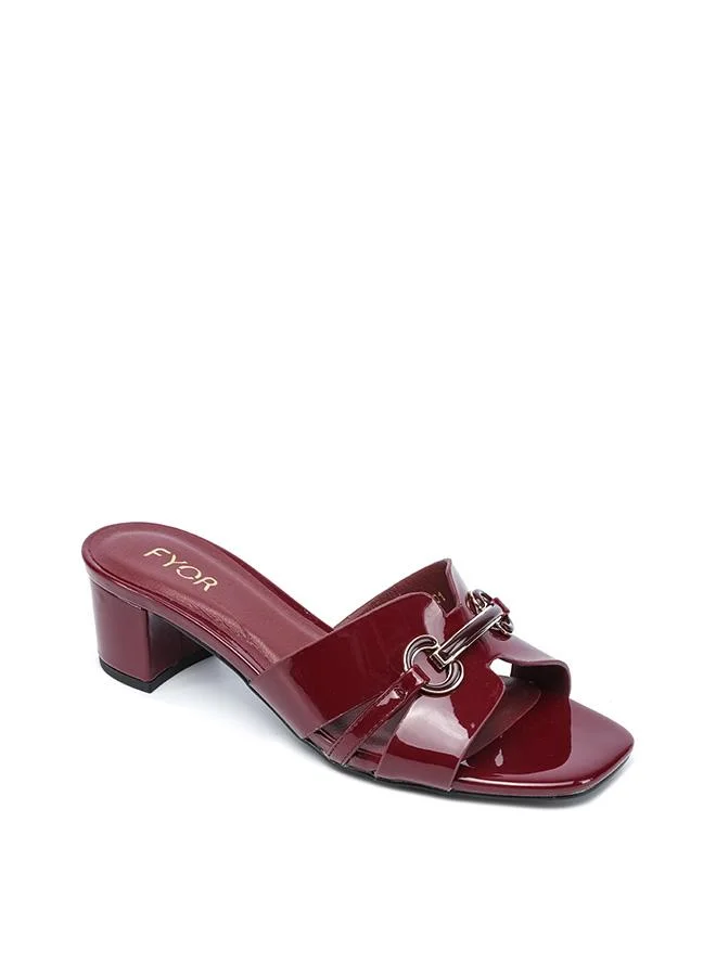 فايور Stylish Glossy Block Mule MC 001