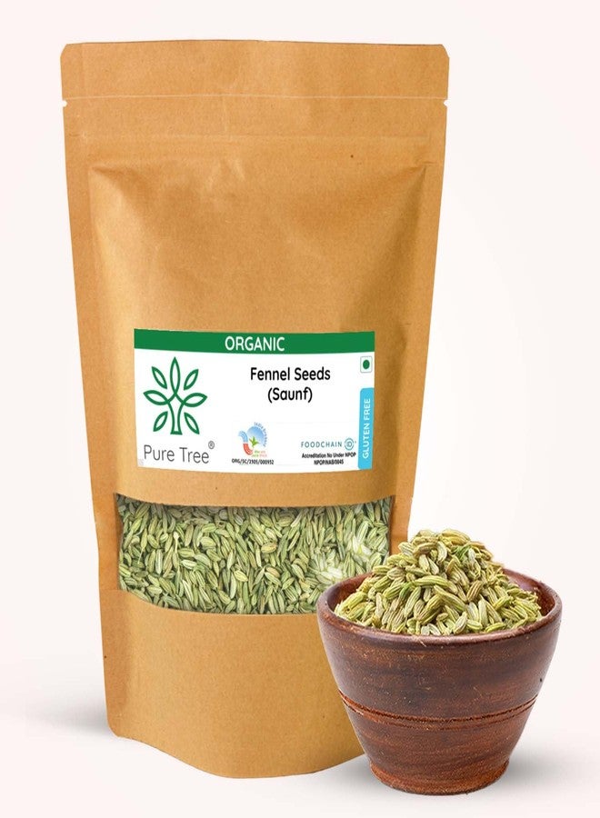Pure Tree Certified Organic Fennel Seeds | 250 Gm | Saunf, Variyali | Perumjeerakam Whole Spices Sombu Whole | Fennel Seeds Saunf | Organic Saunf Rich Flavour Sombu - Image 1
