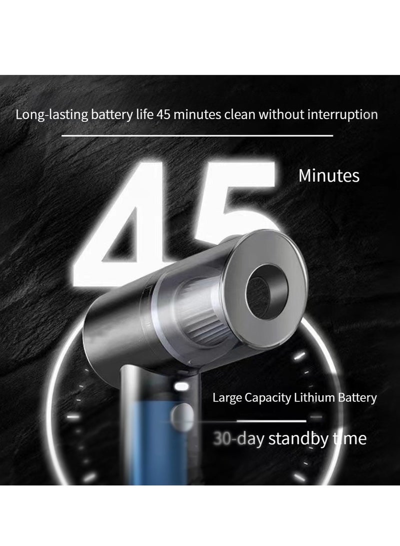 Generic Multi-function wireless car-mounted household universal vacuum cleaner handheld portable vacuum cleaner indoor household car-mounted dual-purpose vacuum cleaner (black) - Image 3