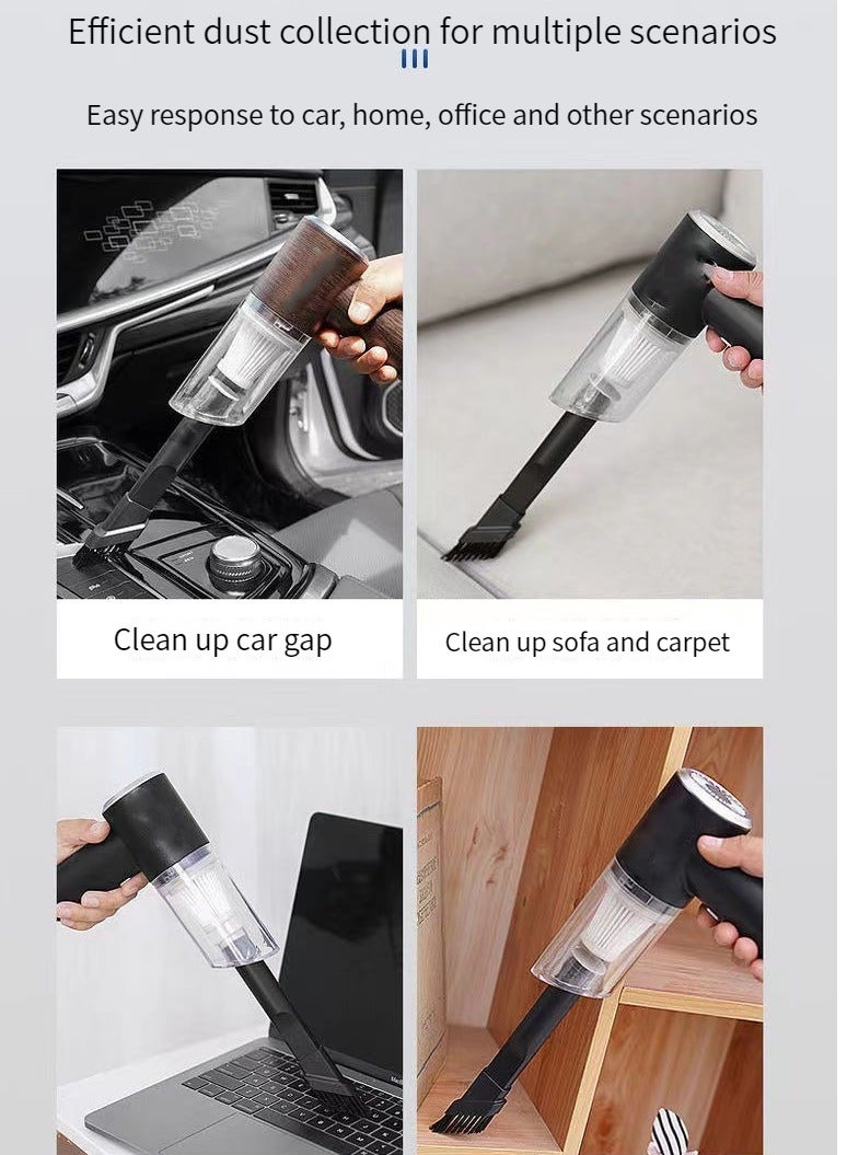 Generic Multi-function wireless car-mounted household universal vacuum cleaner handheld portable vacuum cleaner indoor household car-mounted dual-purpose vacuum cleaner (black) - Image 2