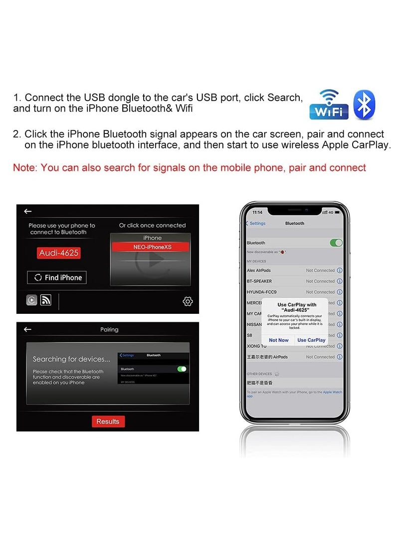 Carlinkit - Mini Wireless CarPlay WiFi And Bluetooth Adapter To Convert The CarPlay System From Wired to Wireless, Works on iPhone, Fast Operation And Automatic Connection - Image 1