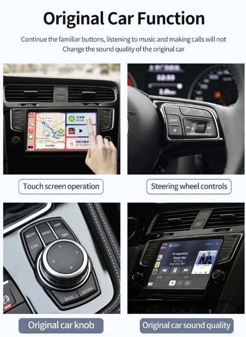 Carlinkit - Mini Wireless CarPlay WiFi And Bluetooth Adapter To Convert The CarPlay System From Wired to Wireless, Works on iPhone, Fast Operation And Automatic Connection - Image 1