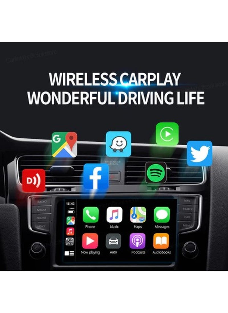 Carlinkit - Mini Wireless CarPlay WiFi And Bluetooth Adapter To Convert The CarPlay System From Wired to Wireless, Works on iPhone, Fast Operation And Automatic Connection - Image 1