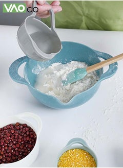 VAOdo 8PCS Nesting Mixing Bowl Set for Baking and Cooking 4 Measuring Cups with Handles 2 Mixing Bowls 1 Colander and 1 Sifter Kitchen Baking Gadgets Colourful  - Image 4