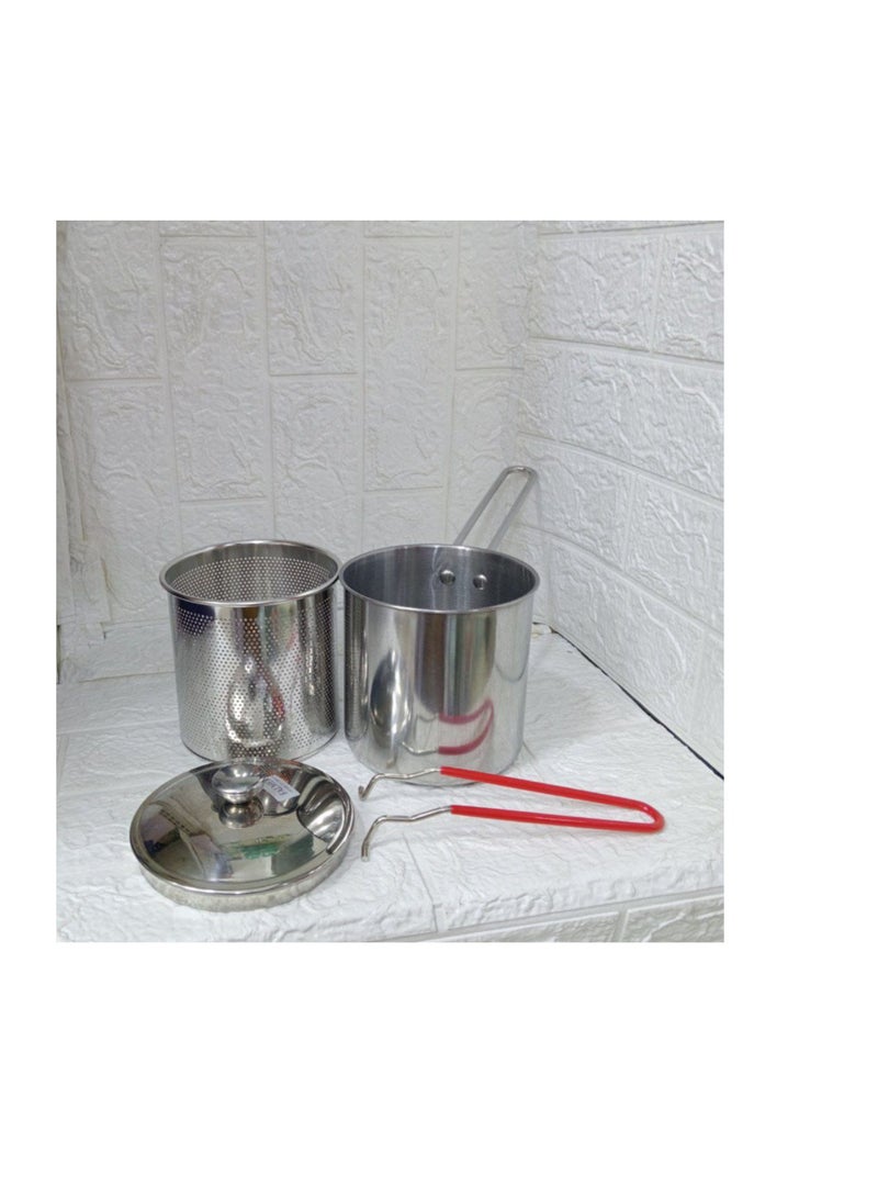 Roasting pot with strainer Material: Stainless steel, heat-insulated handle for roasting potatoes, chicken, shrimp, and more - Image 4