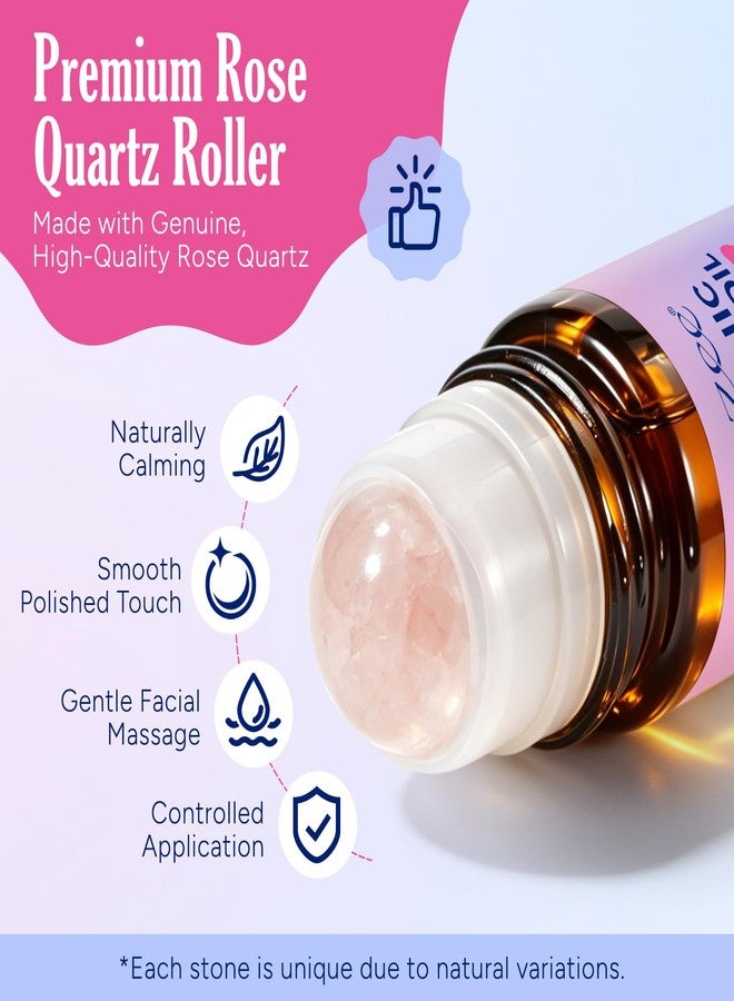 ITSDAWN Castor Oil Rose Quartz Roller Ball for Face and Body - Image 2