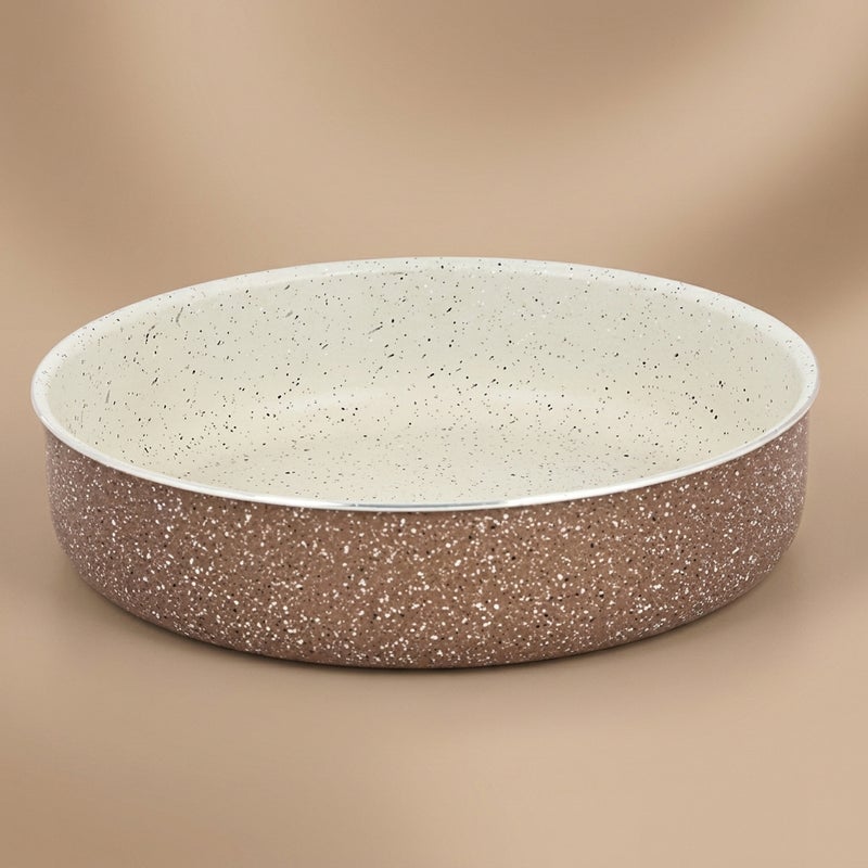 Rocky Al Saif Gallery granite tray, round, 28 cm - brown - Image 1