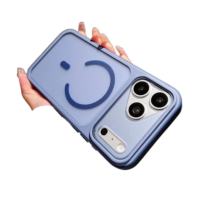 PC MagSafe Case for iPhone 14 / 14 Plus / 14 Pro / 14 Pro Max with Strong Magnetic and Polka Dot plus Matte Finish plus Scratch Resistant in Blue - Veloris - Image 1