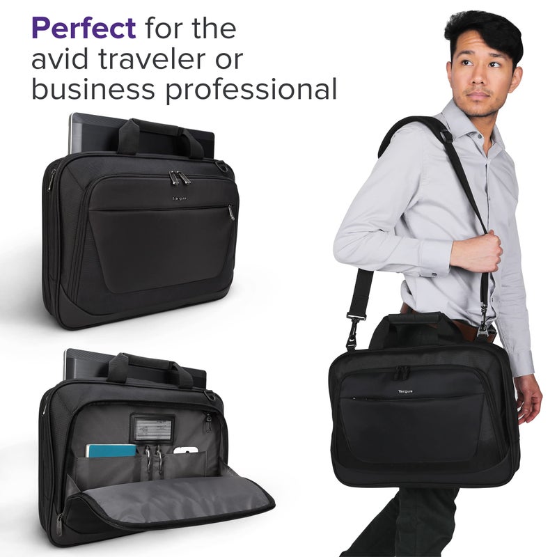 Targus CityLite Laptop Briefcase Shoulder Messenger Bag for 15.6-Inch Laptop, Black (TBT053US) - Image 2