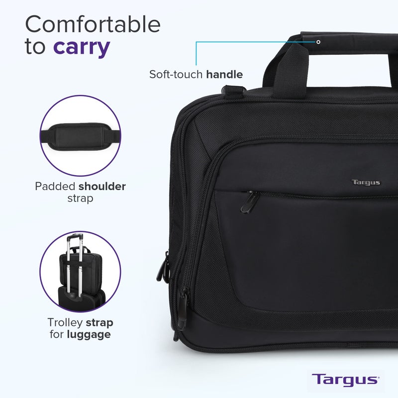 Targus CityLite Laptop Briefcase Shoulder Messenger Bag for 15.6-Inch Laptop, Black (TBT053US) - Image 4