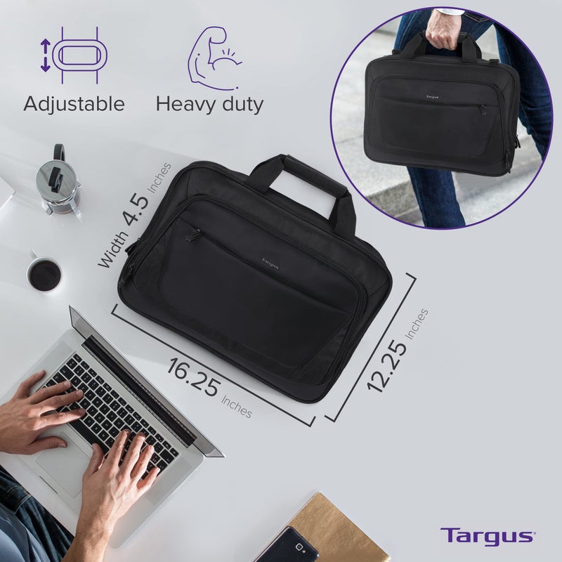 Targus CityLite Laptop Briefcase Shoulder Messenger Bag for 15.6-Inch Laptop, Black (TBT053US) - Image 3