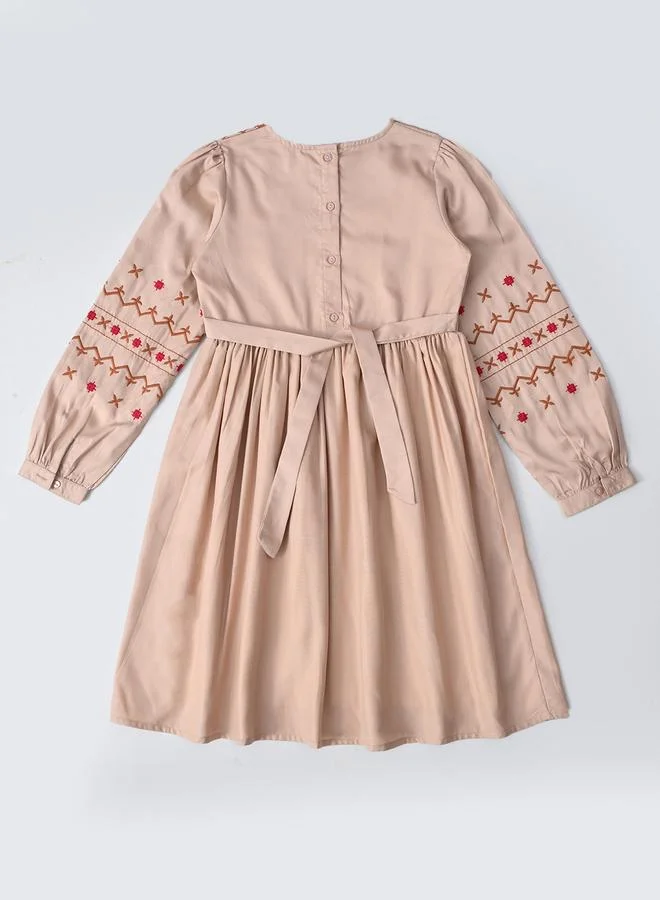 BELLA MODA Embroidered A-Line Dress