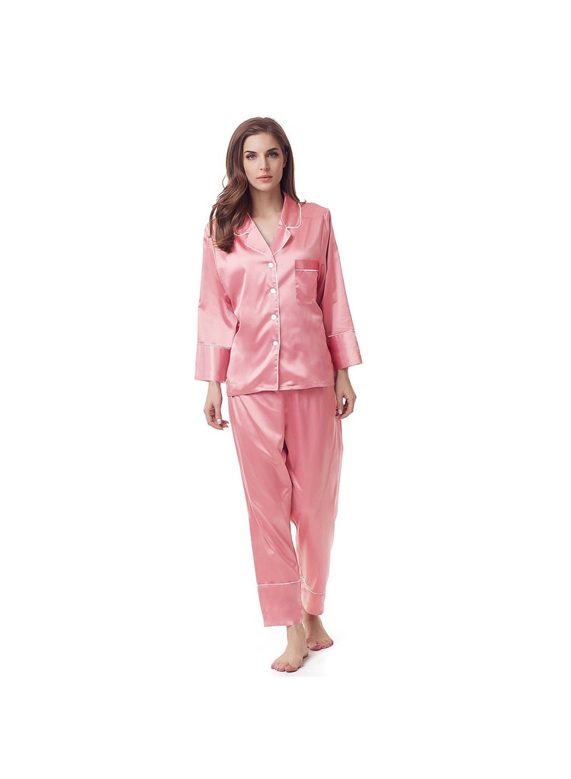 KUYING 2-piece Set Of Silk Pajamas 