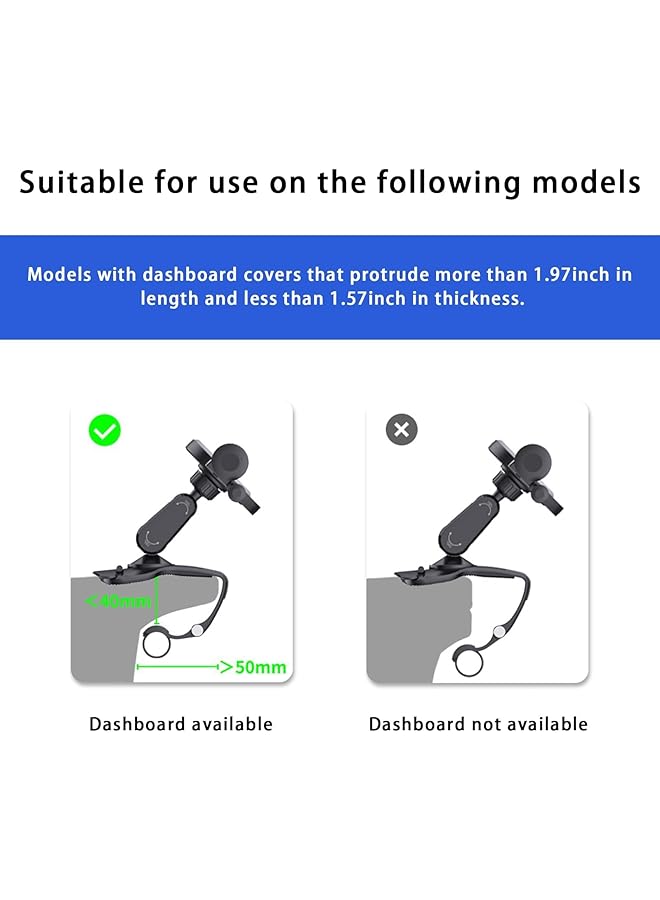 X spring Spring Car Phone Holder Mount, 360 Degree Rotating Dashboard & Windshield Mount With Parking Number Plate, Anti-Slip Grip For Safe Driving, Universal Phone Holder For Most Smartphones - Image 4