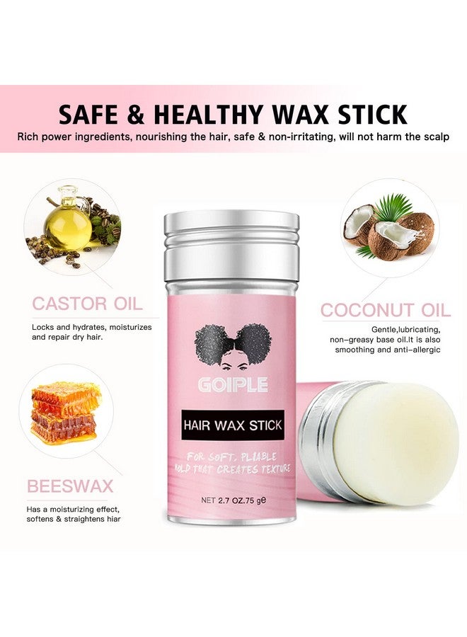 Goiple Wax Stick for Hair, Pomade Long-Lasting Wax, Smoothing & Slick Stick for Wigs, Styling Waxes for Fly Away & Edge Frizz Hair (2.7 oz) - Image 2