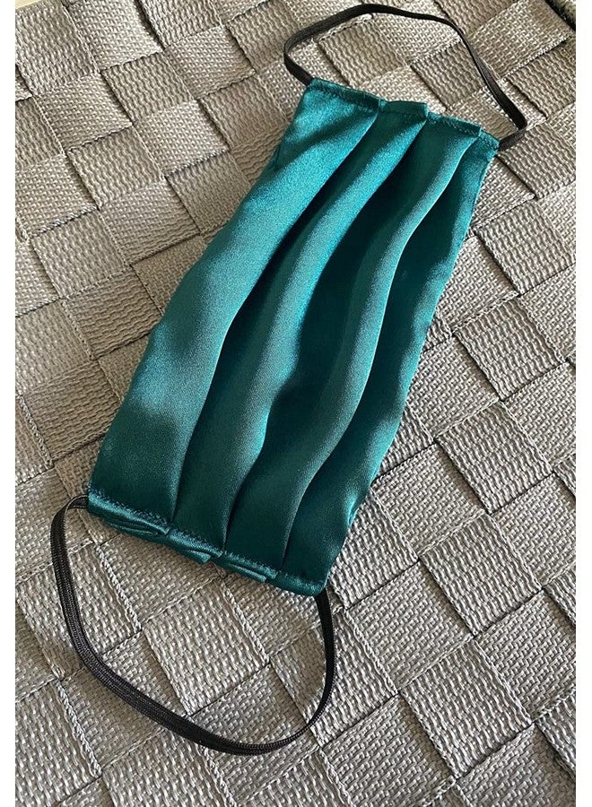 DEHMAN 100 - Percent Silky Satin Silk Face Mask, Breathable Hypoallergenic Face Mouth Protection, Pocket Washable Reusable Soft Elastic Comfort, - Image 1