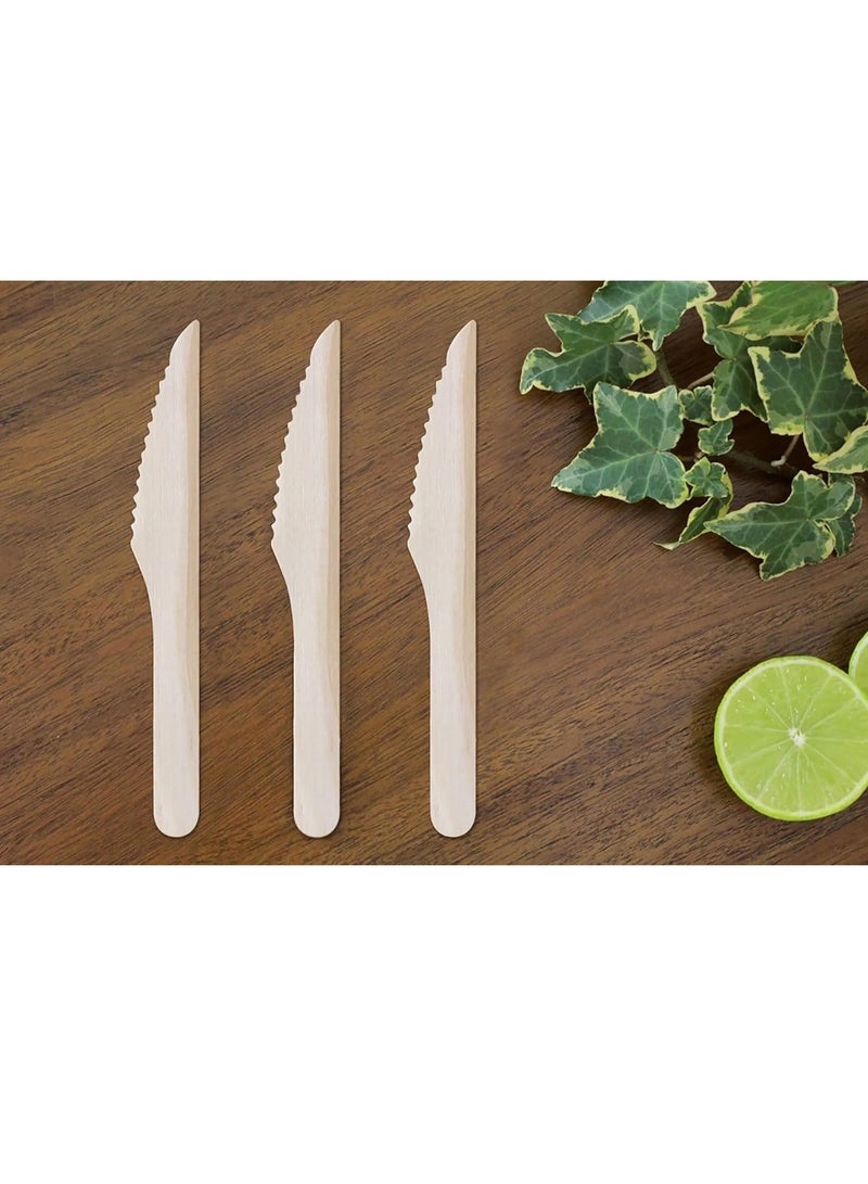 Falconpack Disposable Cutlery Eco-Friendly Wooden Knife, 25 Pieces - Image 2