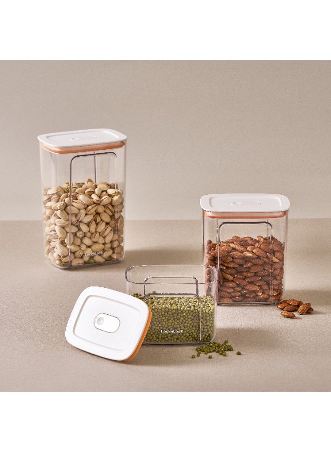 LocknLock Easy Grip Canister Square 1.7 L – One-Touch Lid, Transparent, Easy to Hold, Dishwasher Safe - Image 2