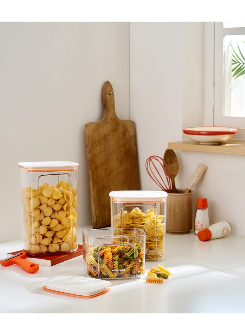 LocknLock Easy Grip Canister Square 1.7 L – One-Touch Lid, Transparent, Easy to Hold, Dishwasher Safe - Image 4