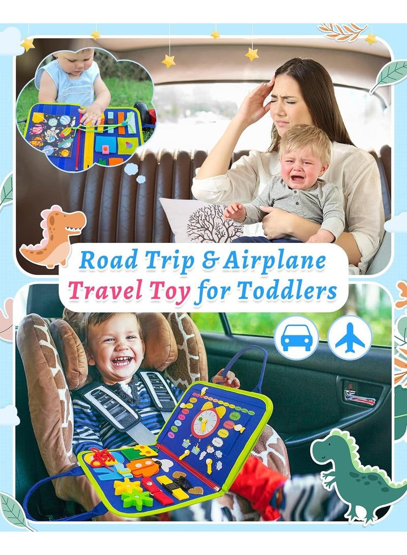 Y&D Busy Board Toys For Kids Toddler Sensory Toys Felt Activity Board For Boys And Girls Preschool Educational Learning Toy Gift For 2-4 Years Old Children Travel Toy For Airplane Or Car - Image 3