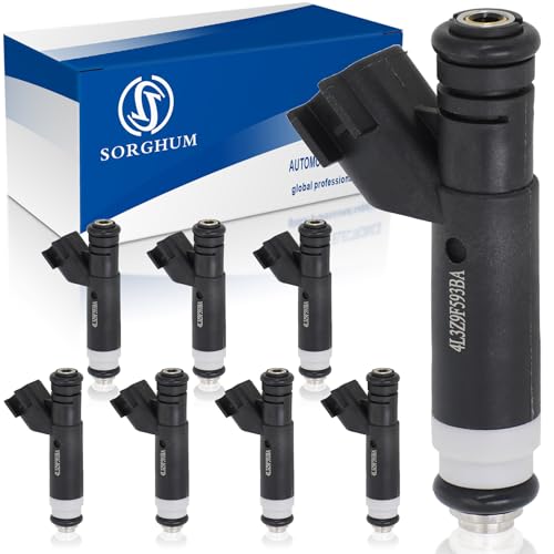 Sorghum Fuel Injectors Set of 8 Compatible with Ford F150 20042008 Explorer E150 E150 Club Wagon E250 F150 Heritage Lincoln Mark LT Mercury Mountaineer Replace 4L3Z9F593BA FJ867 9F593191 - Image 1