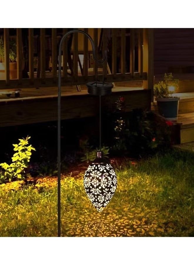 Generic Outdoor Solar Lantern LED Garden Lights Waterproof Decorative Metal Light Stake Decorative Landscape Lamp for Garden Patio Courtyard Lawn Walkway Garden Tools Furniture Lights  - Image 4