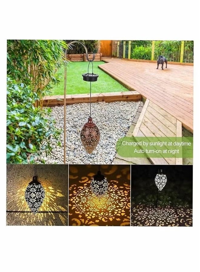Generic Outdoor Solar Lantern LED Garden Lights Waterproof Decorative Metal Light Stake Decorative Landscape Lamp for Garden Patio Courtyard Lawn Walkway Garden Tools Furniture Lights  - Image 5