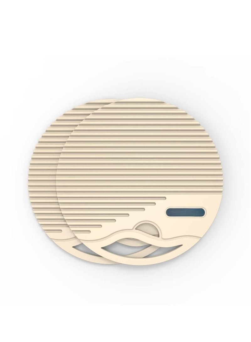 Excefore حصائر مقلاة سيليكون، 2 قطعة حصائر دائرية غير لاصقة مقاومة للحرارة لحماية المائدة لمطابخ أسطح الكوارتز متعددة الاستخدامات، قواطع أطباق غير قابلة للانزلاق - Image 1