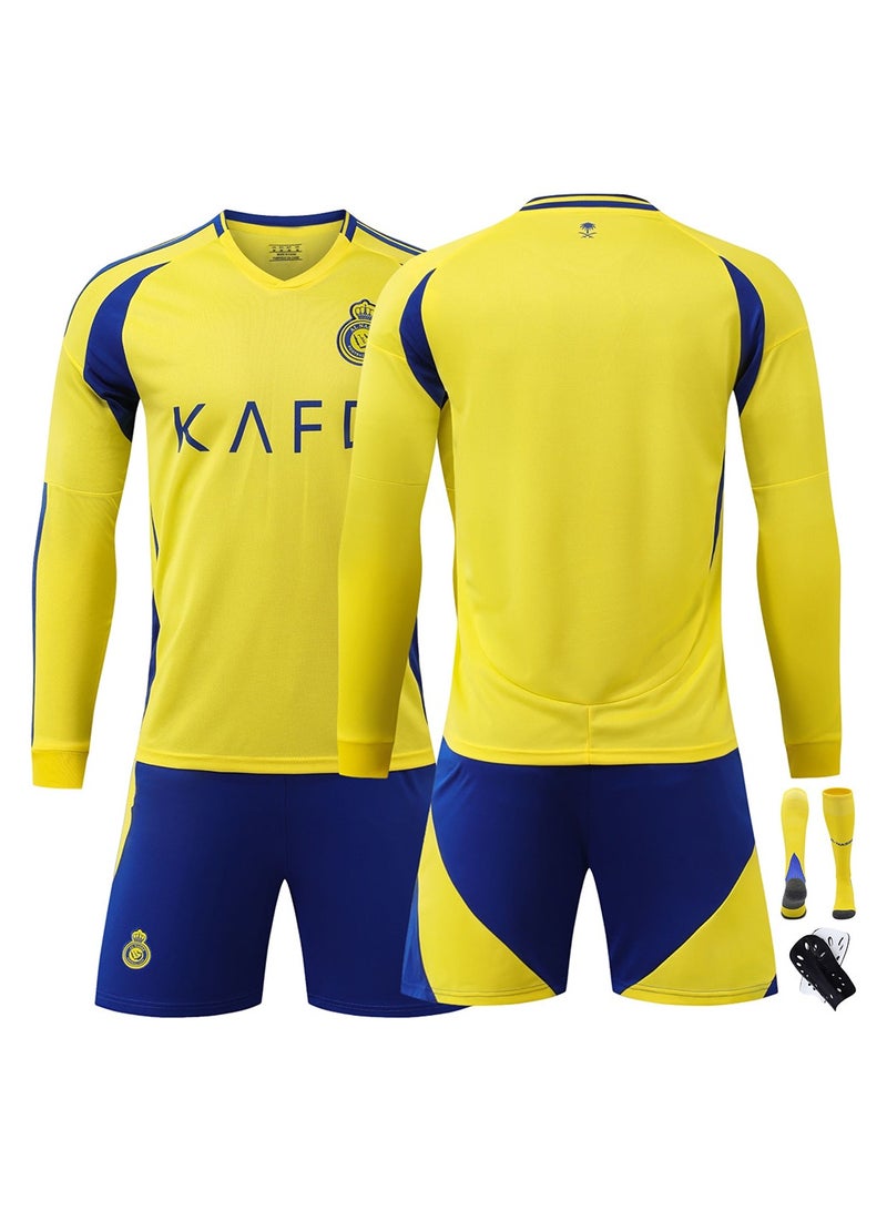 SKT Shiketro Adult Men's And Women's Long-Sleeved 4-Piece Football Uniform Suit  - Image 1