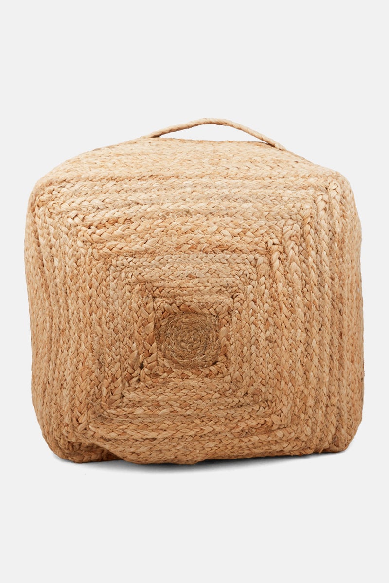 Muy Mucho Square Pouf 40 x 40 x 30 cm, Tan  - Image 1