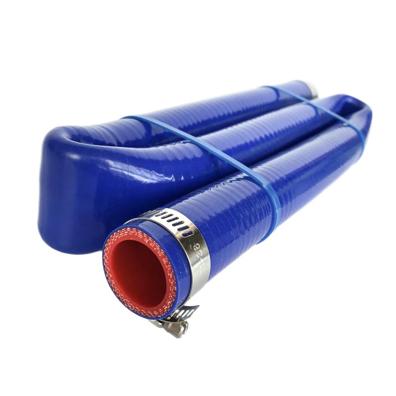 Bekelan 22MM 78 X 10FT Blue High Temp Reinforced Silicone Heater Tubing Hose Radiator Coolant Straight LineWork Pressure 145PSI4ply Reinforced5MM Thick2 Clamp - Image 2