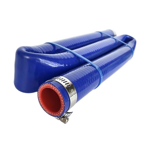 Bekelan 22MM 78 X 10FT Blue High Temp Reinforced Silicone Heater Tubing Hose Radiator Coolant Straight LineWork Pressure 145PSI4ply Reinforced5MM Thick2 Clamp - Image 1