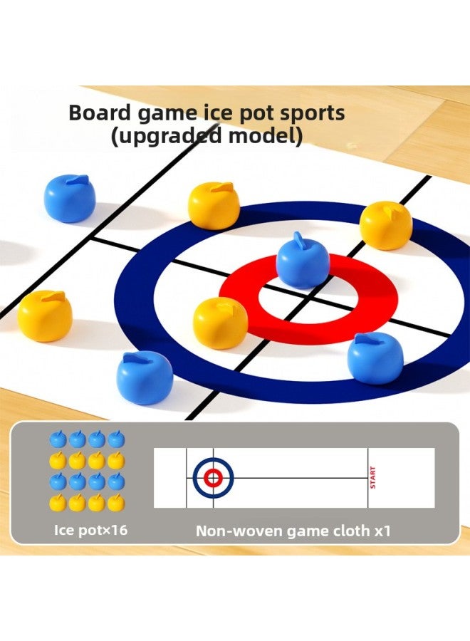 Cross-border Children's Desktop Curling Puzzle Two-person Battle Game Toy Parent-child Indoor Interactive Ice Hockey Sports Toy