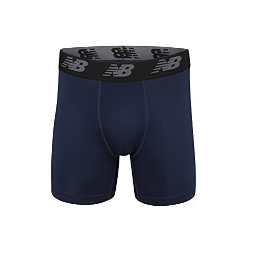 New Balance Men's Performance 5" No Fly Boxer Brief, 4-Pack, Team Royal/Team Red/Pig/Thunder, Large (NB3017-4) - Image 4