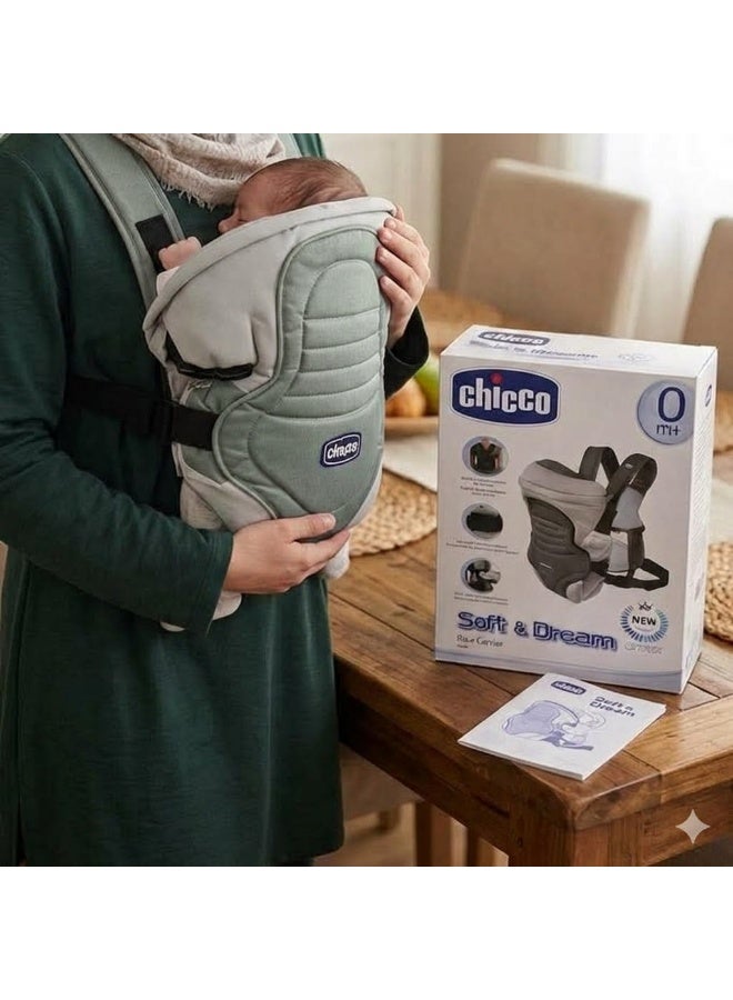 Chicco Soft & Dream Baby Carrier with 3 Carrying Positions - For Infants from Birth up to 9 kg