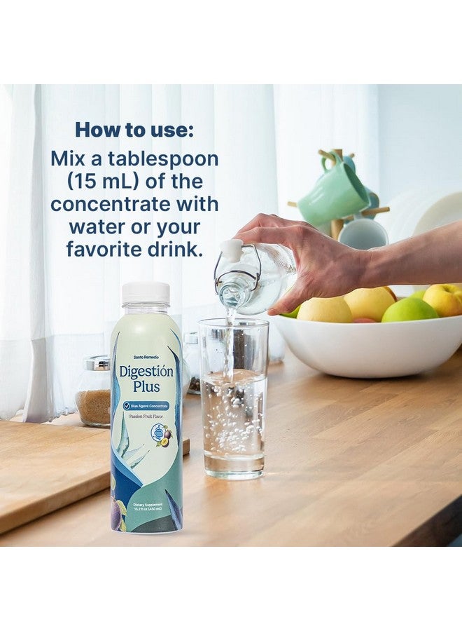 Santo Remedio Digestion Plus, Concentrated Blue Agave Drink, 30 Servings, Passionfruit Flavor, Vegan, Gluten-Free, Non-GMO, No Added Sugar - Image 3