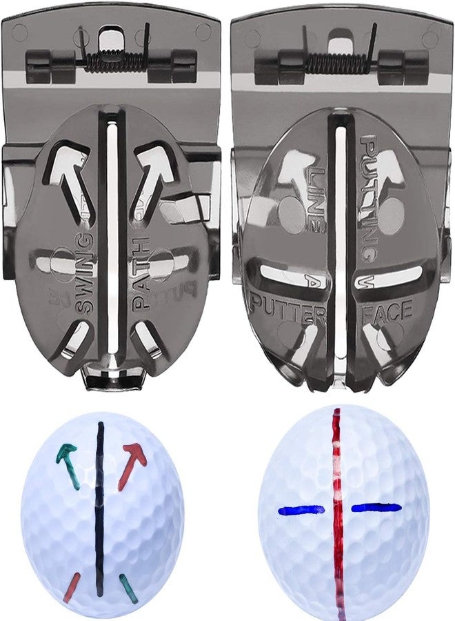CUALFEC 8 Pack Golf Ball Marker,Golf Ball Line Drawing Marker,Golf Ball Liner Golf Ball Marking Tool Golf Accessories Golf Ball Alignment Marking Tool - Image 3