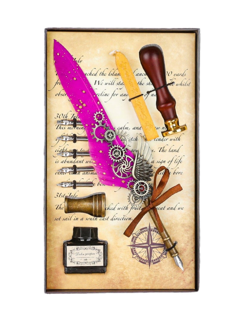 Creative And Practical, Niche High-end Gigh-value Feather Pen (Purple) - Image 4